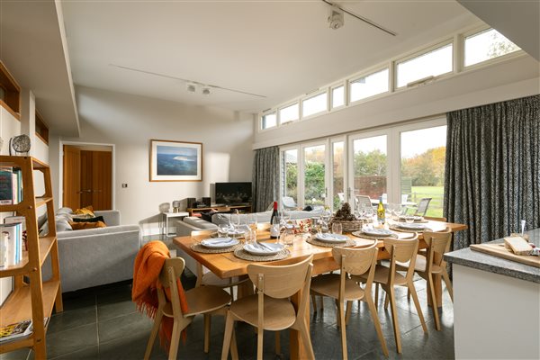 Living space in Garden House sleeping up to 6 guests